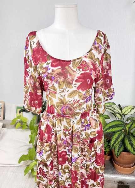 (us)the limited floral chiffon dress